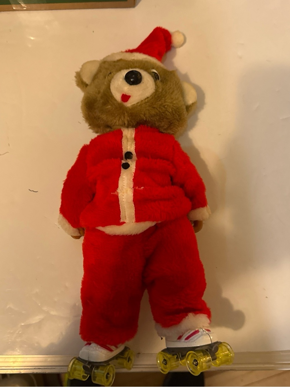 1985 Superfine Roller Skating Bear Santa Claus Bear Animated Musical See Video!!